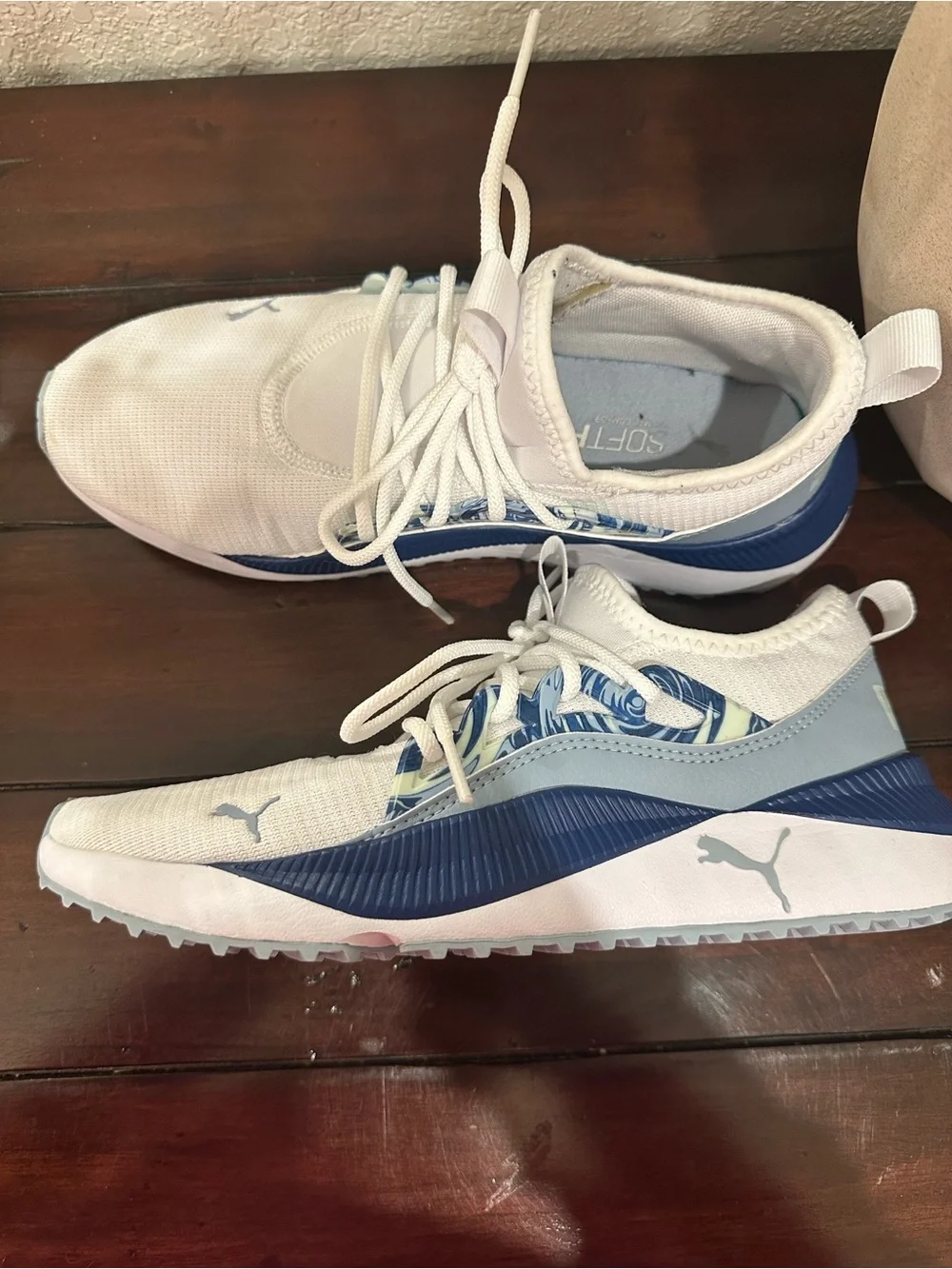 Puma White and Light Gray Women's Sneaker Interior